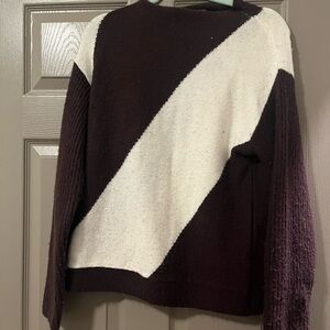 Stylish Women's Sweater - Cream and Brown
